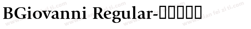 BGiovanni Regular字体转换